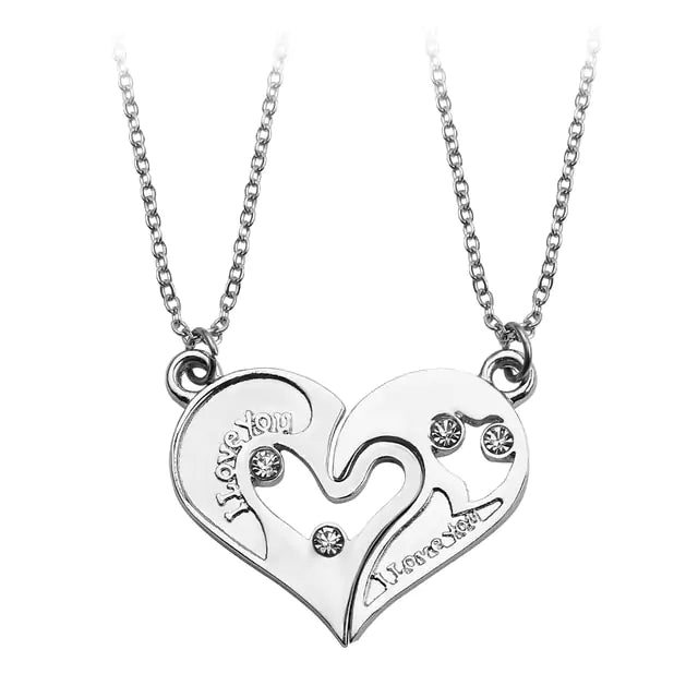 Dragon Wing Heart Couples Necklace