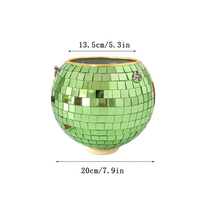 Disco Ball Flower Pot