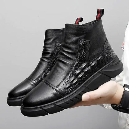 Thick-soled Men Work Boots