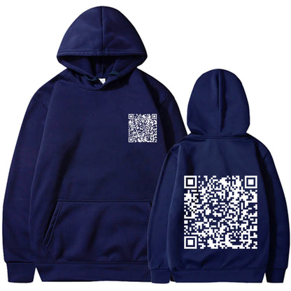 EXPLICIT Funny QR Code Hoodie Multi-Color