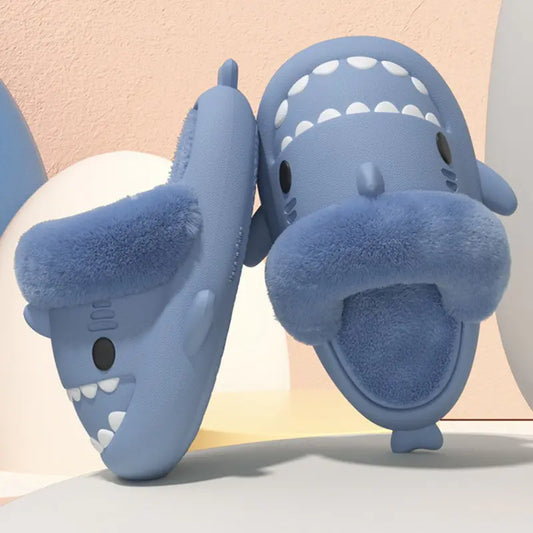 Plush Shark Slippers