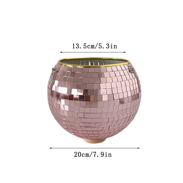 Disco Ball Flower Pot