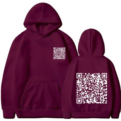 EXPLICIT Funny QR Code Hoodie Multi-Color