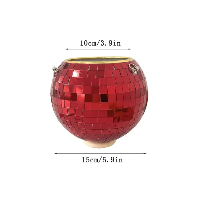 Disco Ball Flower Pot