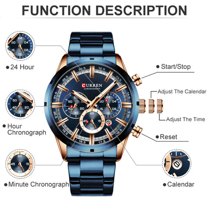 CURREN Mens Quartz Watch