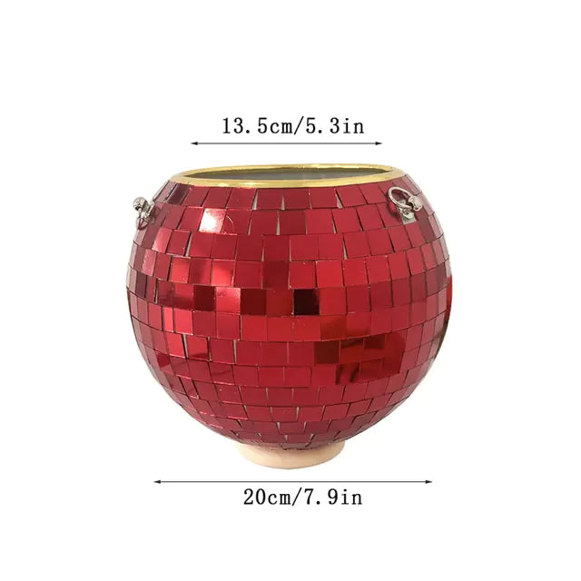 Disco Ball Flower Pot