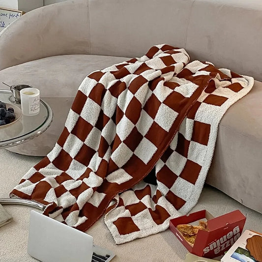 Checkerboard Plaid Blanket Fleece