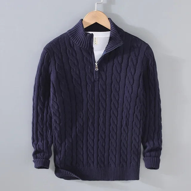 Knitted Design Men Sweater