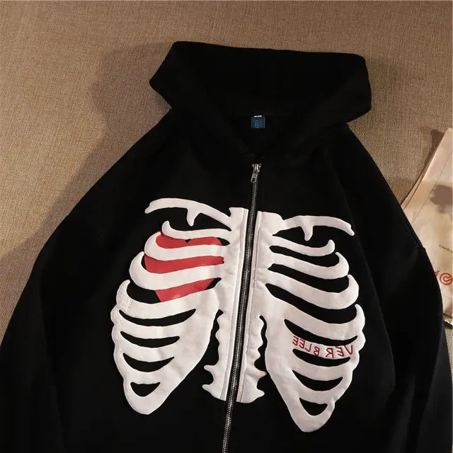 Rhinestone Skeleton Hoodie