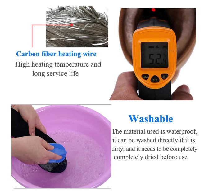 Washable USB Heated Winter Insoles