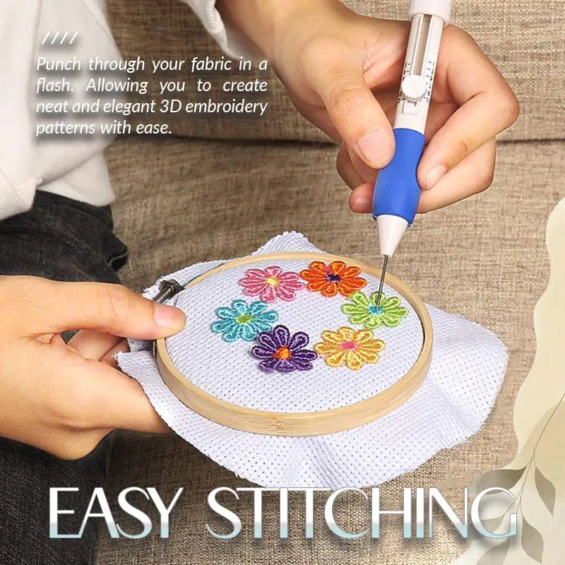 Hand Embroidery Pen Patch Knitting Sewing Tool Kit