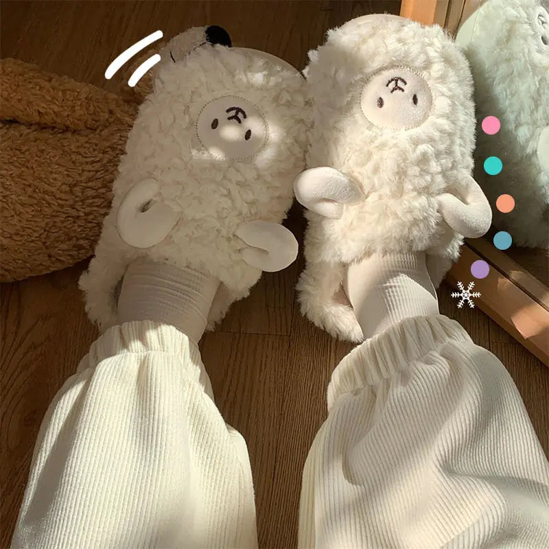 Animal House Slippers Lamb/Dog