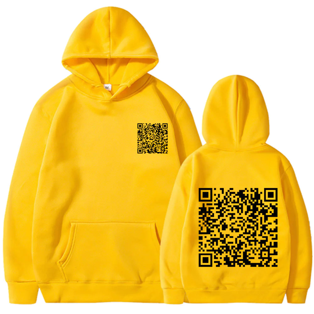 EXPLICIT Funny QR Code Hoodie Multi-Color