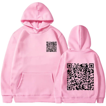 EXPLICIT Funny QR Code Hoodie Multi-Color