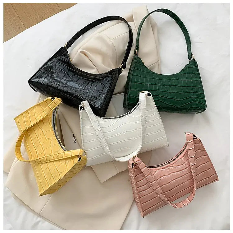 Faux Leather Pleated Handbags