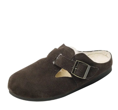 Plush-Lined Faux Leather Winter Shoes