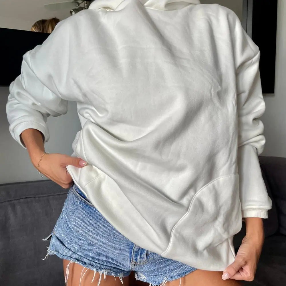 Womens White Oversized Hoodie