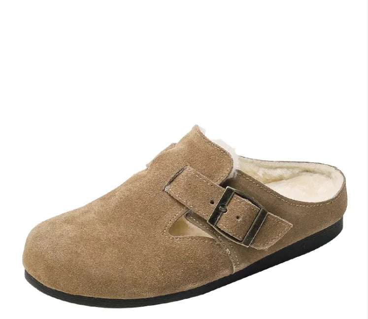 Plush-Lined Faux Leather Winter Shoes