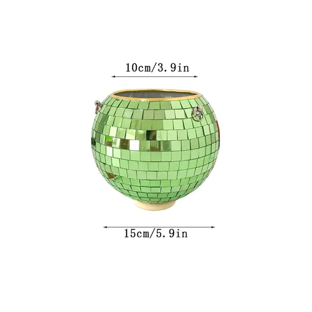 Disco Ball Flower Pot