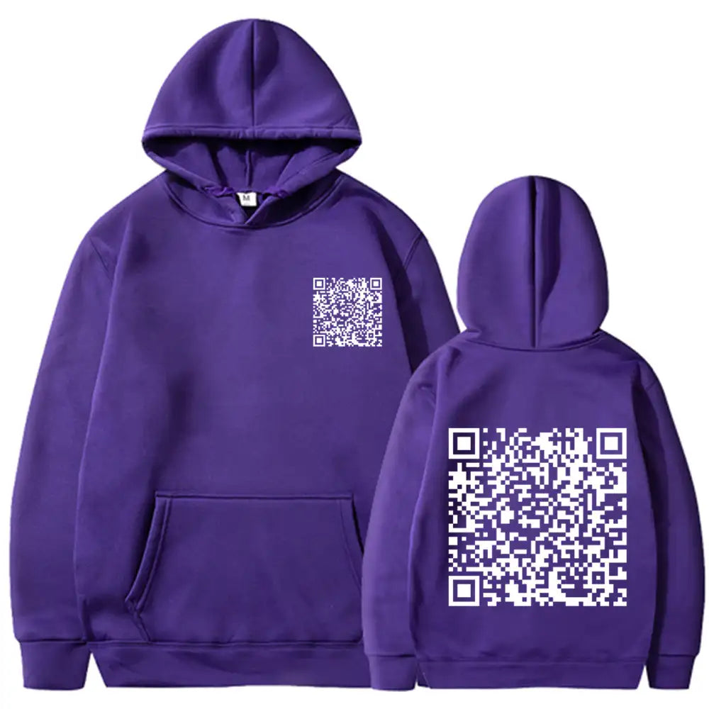 EXPLICIT Funny QR Code Hoodie Multi-Color