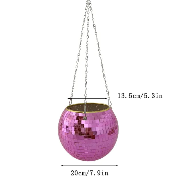 Disco Ball Flower Pot