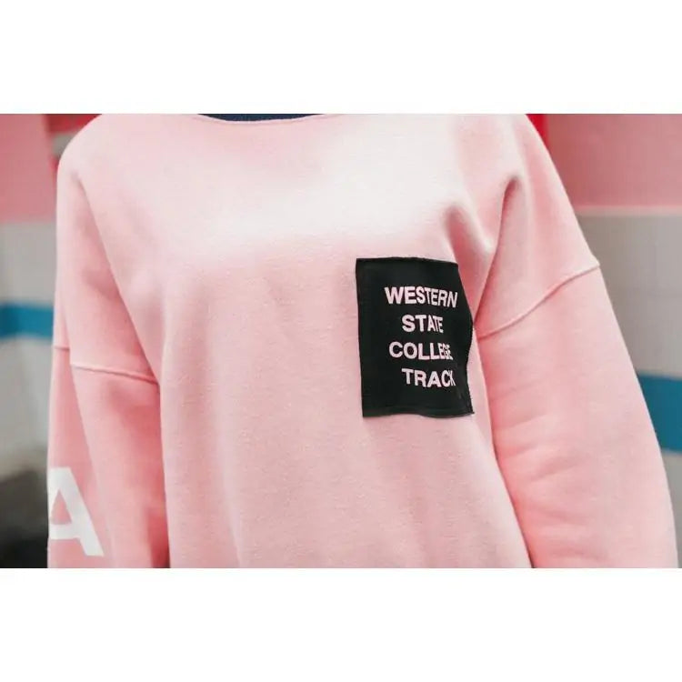 Pink Oversized Winter Sweatshirt