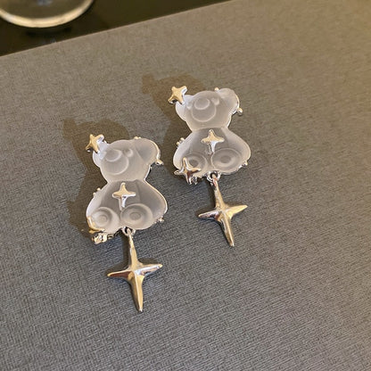 Cloud Water Drop/Teddy Bear Earrings