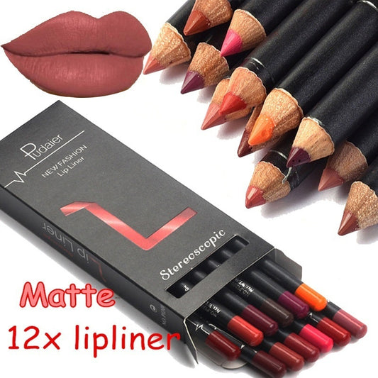 Lip Liner Pencil 12 Colors