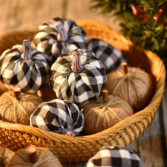 Trendy Artificial Burlap Pumpkin