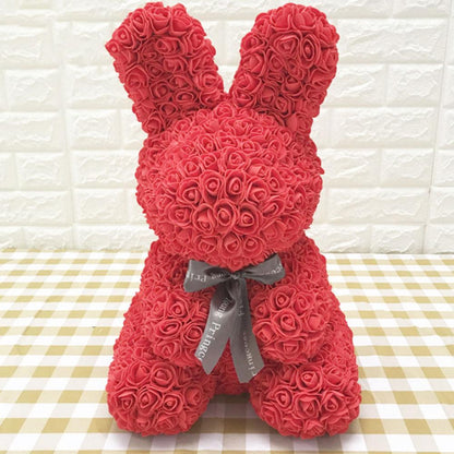 Artificial Rose Bunny Valentines Day Gift