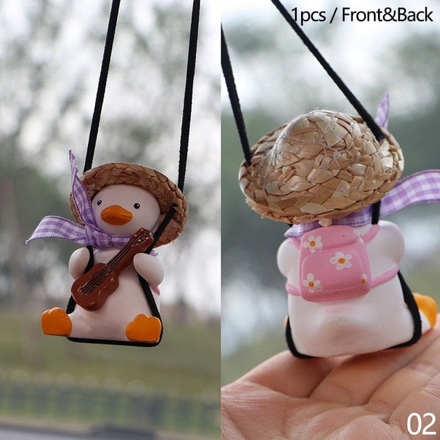 Car Pendant Cute Swinging Duck