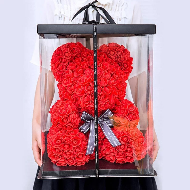 Valentine's Day Gift 25cm Rose Teddy Bear Multi-Color