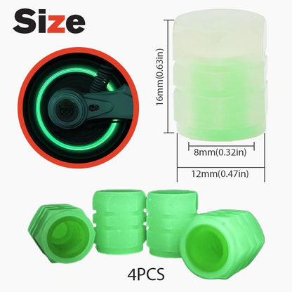 Luminous Green Tire Valve Cap