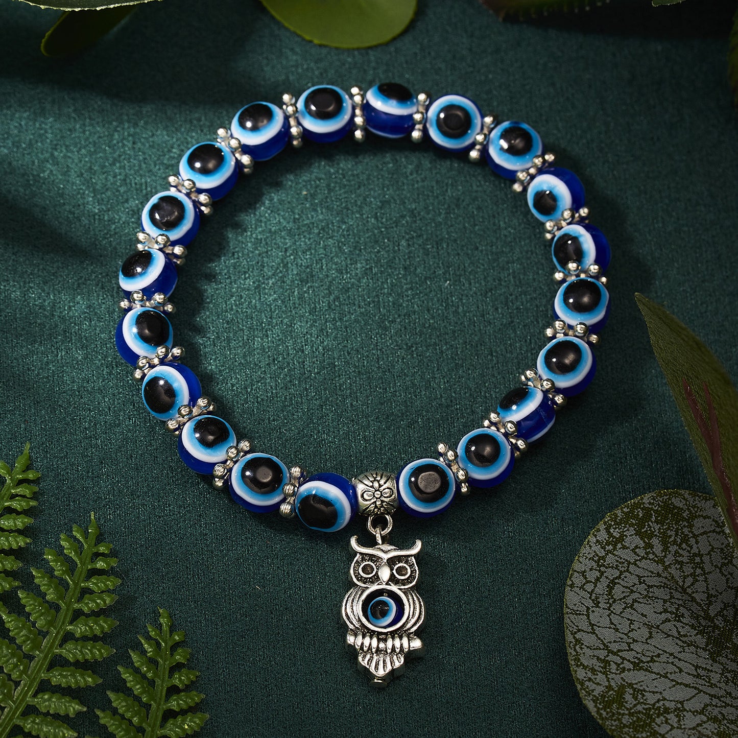 Resin Bead Evil Eye, Hamsa Hand Bracelet