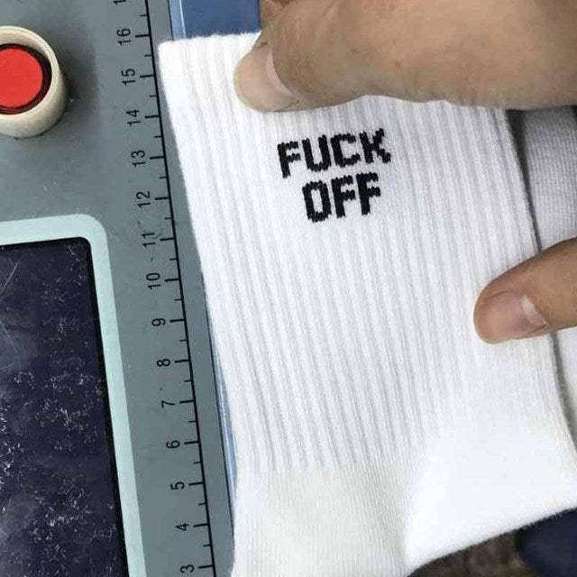 Slogan Socks "Don't Follow Me, I'm Lost Too"